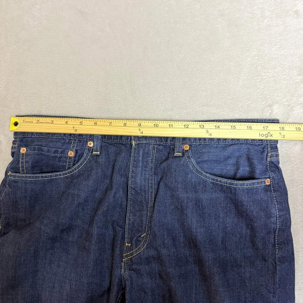 Levi's 514 Straight Fit Jeans Mens 36x30 Blue Dark Wash Denim Classic Preppy EUC